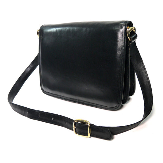 Lanvin アコーディオン総革ショルダーバッグ(黒)