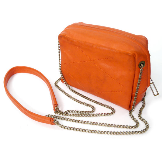 Lanvin スタッズWチェーンショルダー(オレンジ)
