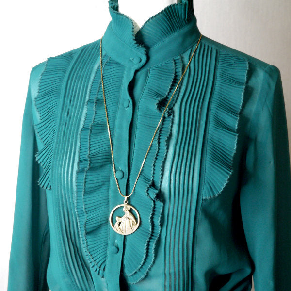 LANVIN 希少ロゴプレート ネックレス(ゴールド)