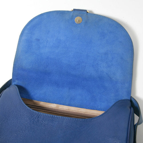 Lancel 総革ショルダー(青)