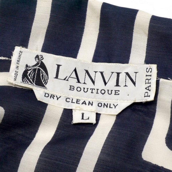 LANVIN 幾何学模様ロゴ シースルーブラウス(マルチカラー)