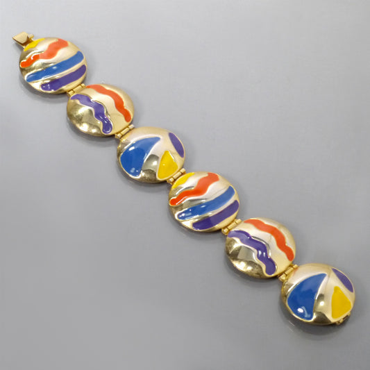 LOEWE ゴールド×マルチカラー ブレスレット