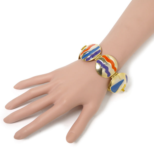 LOEWE ゴールド×マルチカラー ブレスレット