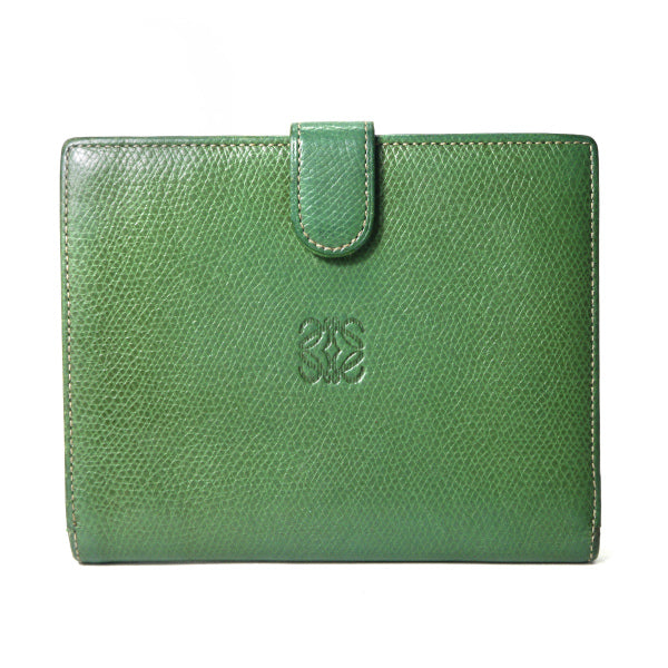 LOEWE アナグラムロゴ レザー折り財布（緑） – Vintage Shop Rococo