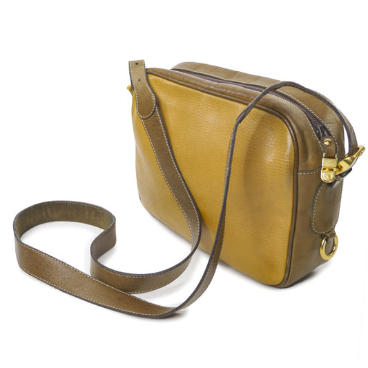 LOEWE ステッチリボン総革2WAYバッグ(黄)