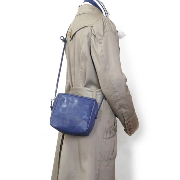 LOEWE アナグラムロゴ スクエアミニポシェット(青)