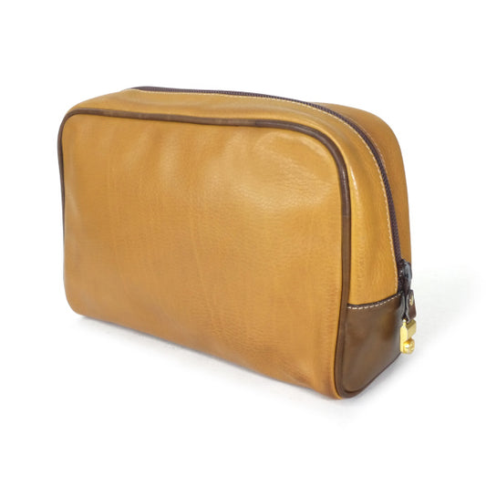 LOEWE アナグラムロゴ レザークラッチバッグ(黄)