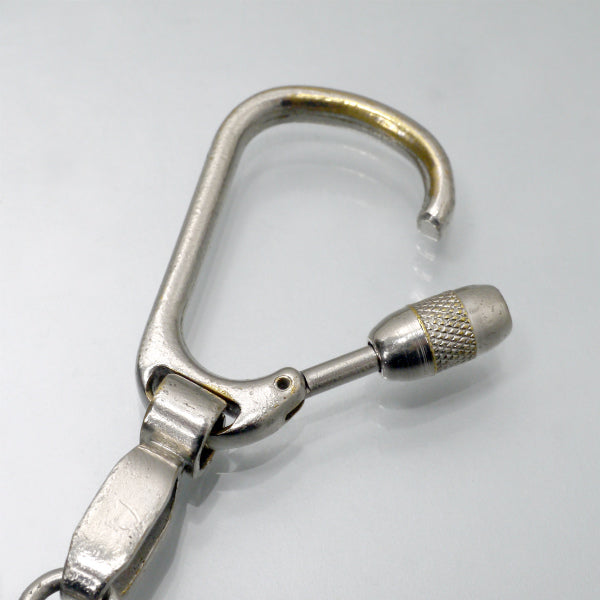 LOEWE アナグラムロゴレザーキーリング (黒)