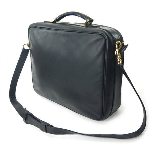 LOEWE 総革ショルダー付ブリーフケース(黒)