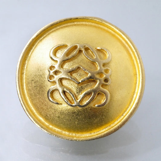 LOEWE アナグラムロゴ ラウンドイヤリング(ゴールド)