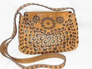 MARNI 茶 皮&鋲打ちショルダー