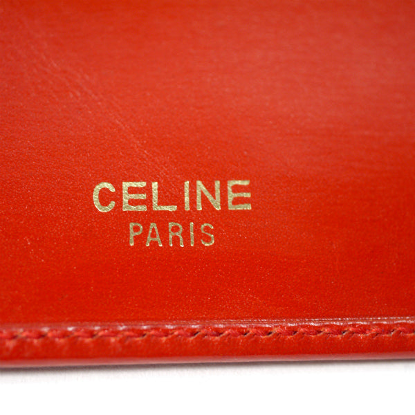 OLD CELINE ビット金具レザー折り財布(赤)
