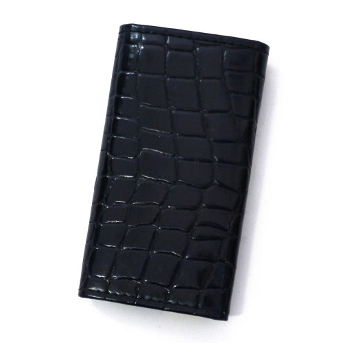 OLD Celine <訳あり>4連キーケース(クロコダイル・黒)