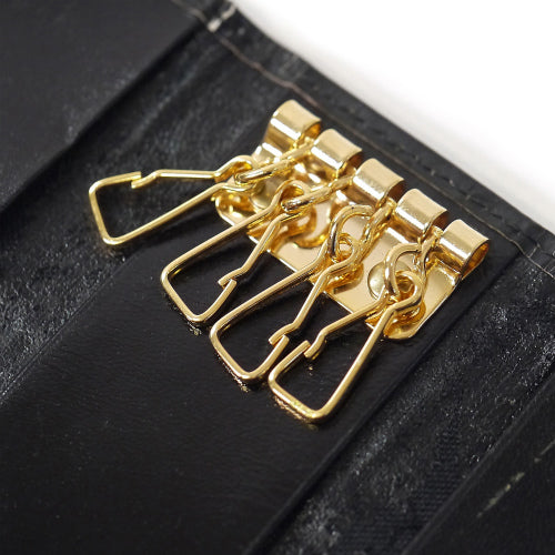 OLD Celine <訳あり>4連キーケース(クロコダイル・黒)