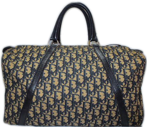 OLD Dior トロッター柄 ボストン(青40)