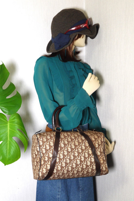 Old.Dior トロッター柄 ボストン(茶)