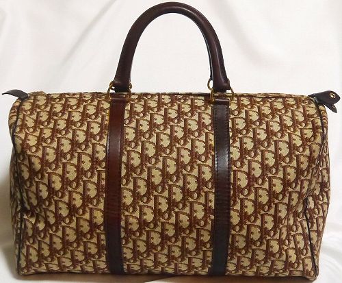 OLD Dior トロッター柄ボストン(明茶・中)