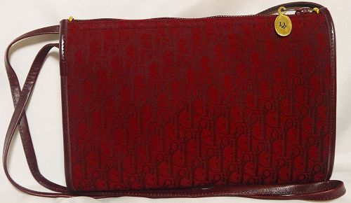 OLD Diorワインレッドポシェット箱付き