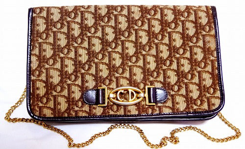 C.Diorチェーンショルダー(トロッター茶)