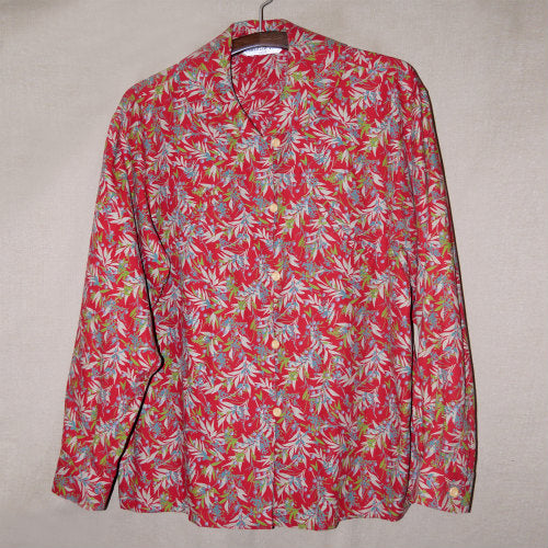 Old Dior ボタニカル柄ブラウス(赤)