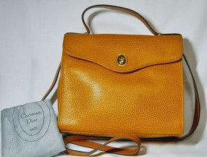Old.Dior 黄皮2Wayハンドバック