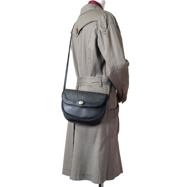 OLD Dior ハニカム柄ミニショルダーバッグ(黒)