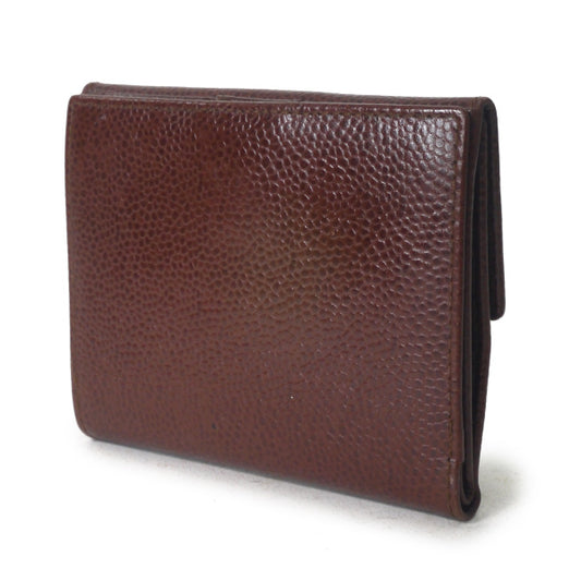 OLD Dior 2つ折れ財布 本革茶系