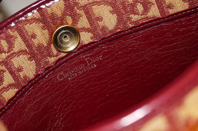 Old Dior <訳あり>トロッター柄ショルダー(赤)