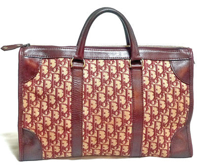 OLD Dior トロッター柄ボストン(赤)