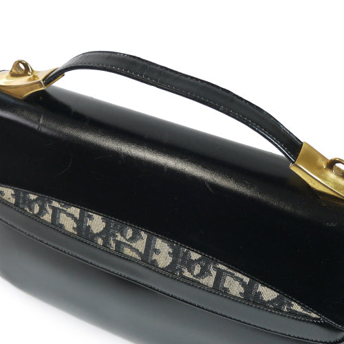 Old Dior がま口財布付きハンドバッグ(黒)