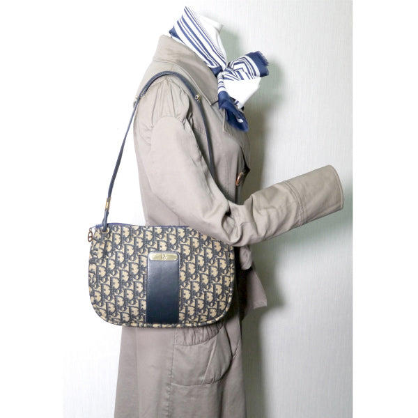 OLD Dior トロッター2WAYショルダー(青系)