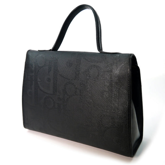 OLD Dior <訳アリ>ロゴパターン ハンドバッグ(黒)