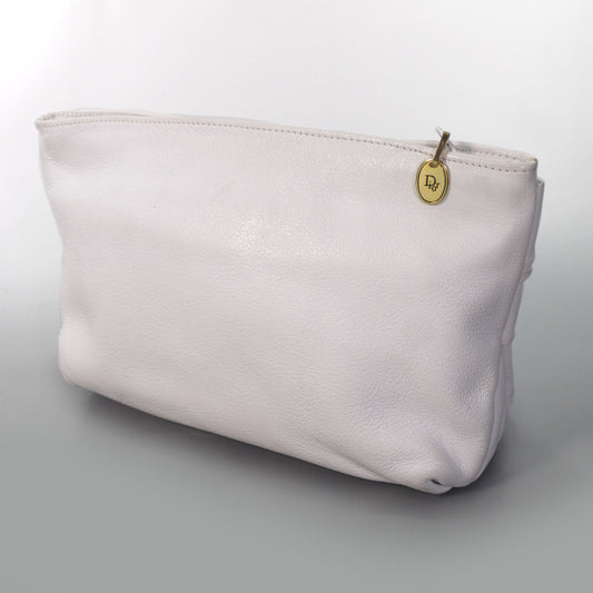 OLD Dior CDロゴ総革クラッチバッグ(白)