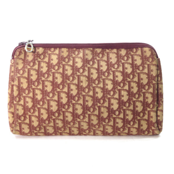 極希少✨OLD Dior クラッチバッグ　チェーン　ボルドー　トロッター柄 Old Dior トロッター柄クラッチバッグ（ボルドー） – Vintage Shop Rococo