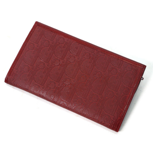 OLD Dior トロッター型押し長財布(赤)