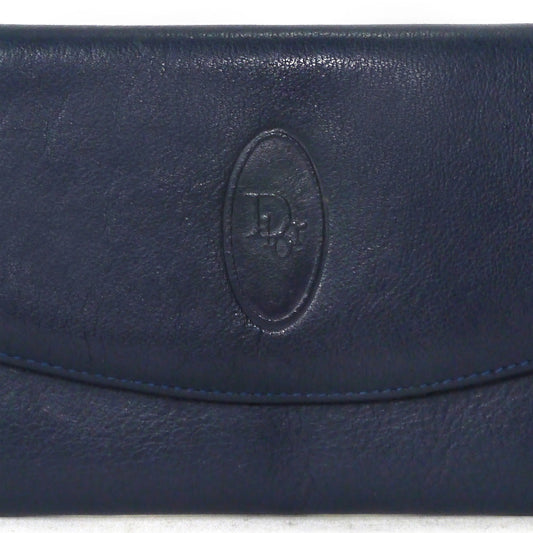 OLD Dior レザー長財布(ネイビー)