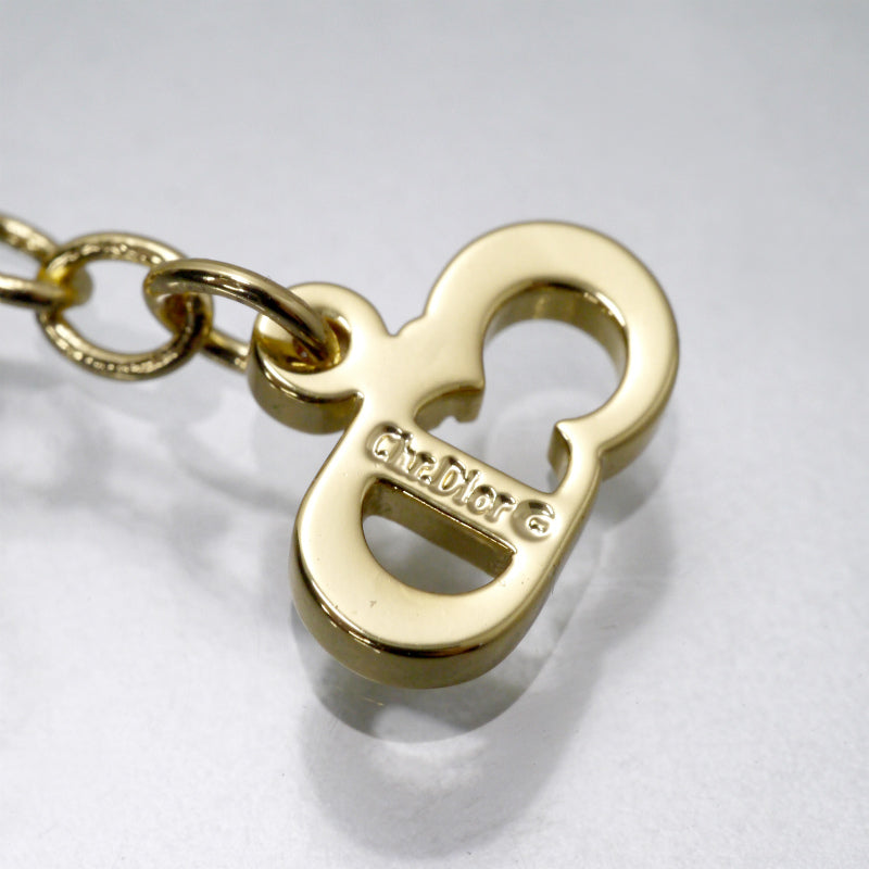 C.Dior CDロゴ×ジルコニアネックレス(ゴールド)