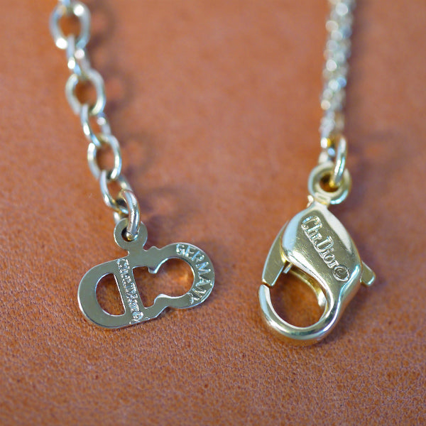 C.Dior ゴールドネックレス(グリーンストーン)