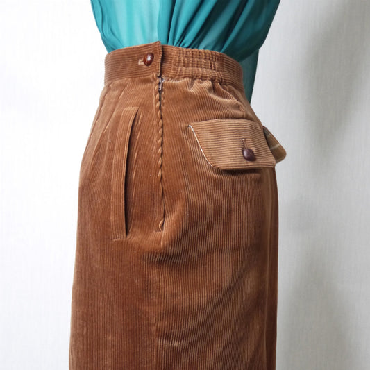 Old Dior コーデュロイタイトスカート(茶)