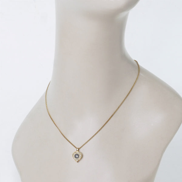 C.Dior ドロップ型ネックレス(ジルコニア×ブラック)