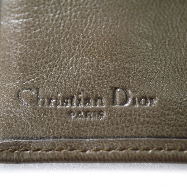 OLD Dior パイソン型押しラム革長財布(茶)