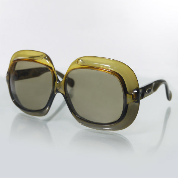 美品 Christian Dior ディオール ビッグフレーム サングラス Old Dior ビッグフレーム70sサングラス（青×黄） – Vintage Shop Rococo
