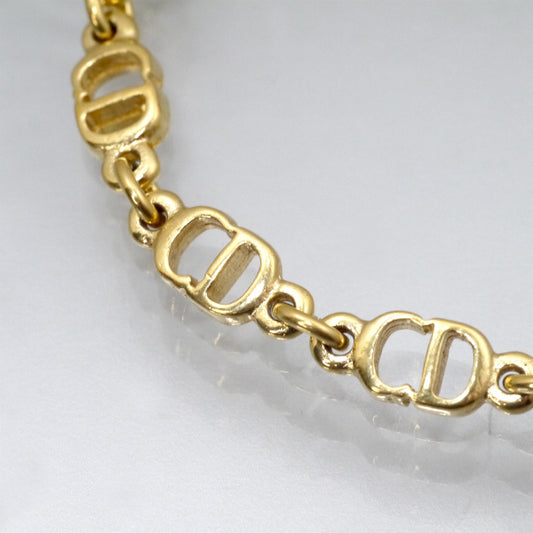 C.Dior ミニロゴチェーンブレスレット(ゴールド)