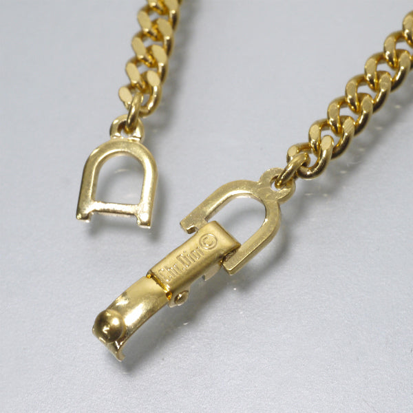 C.Dior オーバルロゴストーン ブレスレット(ゴールド)