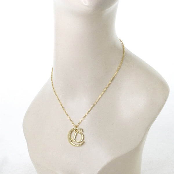 C.Dior CDロゴチャームネックレス(ゴールド)