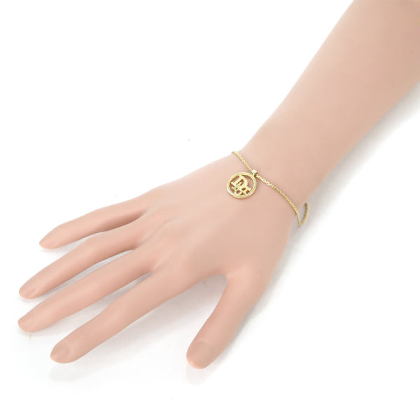 C.Dior ラウンドロゴカットアウト ブレスレット(ゴールド)