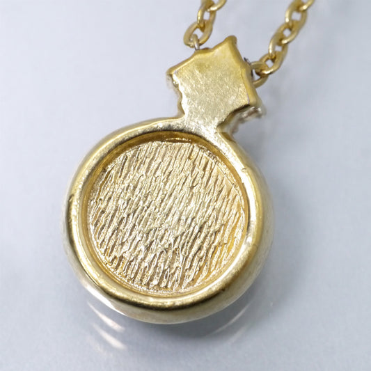 C.Dior ロゴ入りラウンドネックレス(ジルコニア×ゴールド)