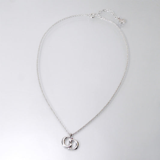 C.Dior CDロゴネックレス(シルバー)