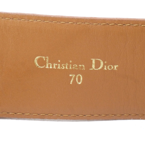 OLD Dior Dバックル スタッズレザーベルト(茶)