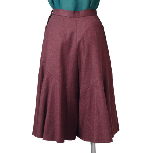 Old Dior メランジ スカーチョパンツ(ワインレッド)